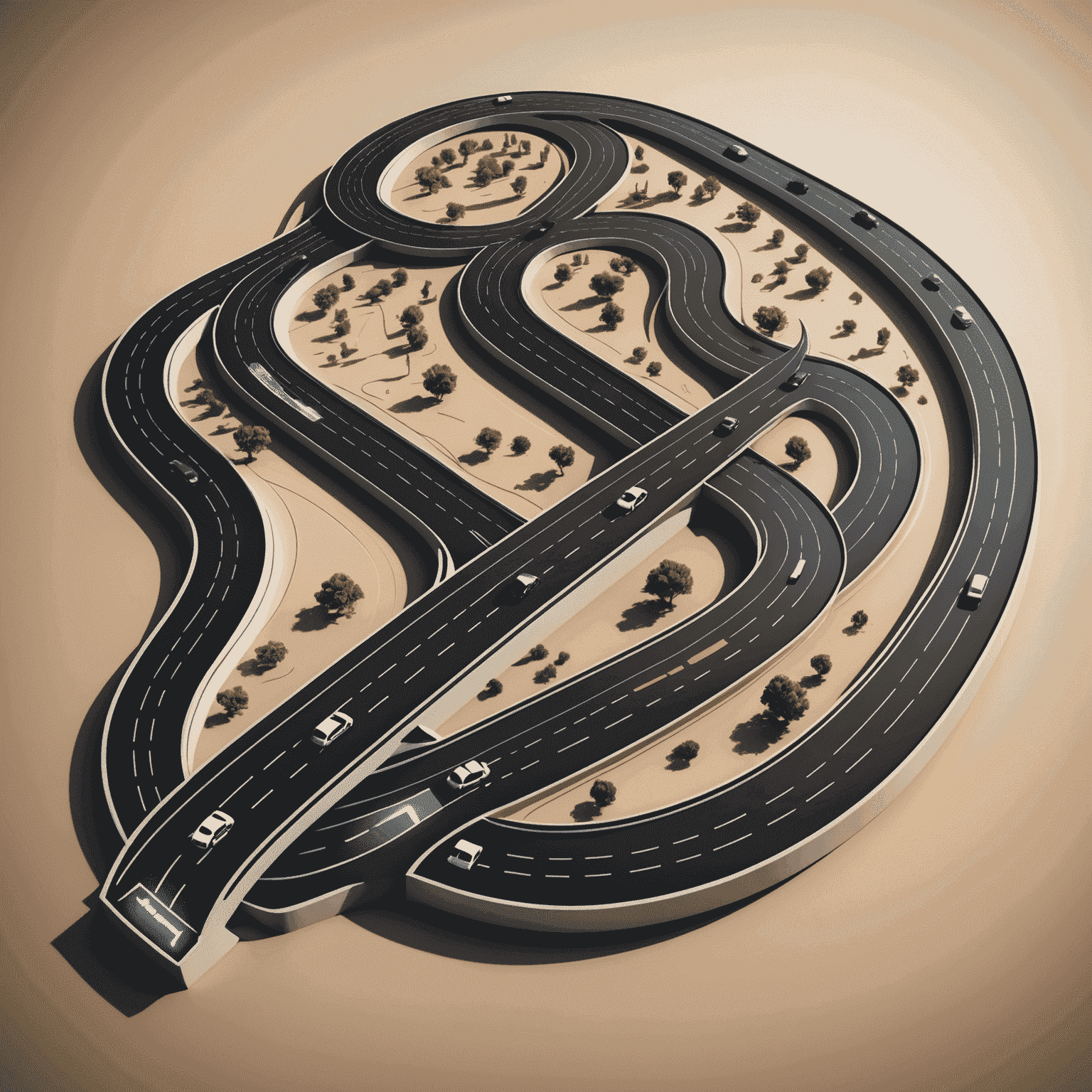 Road Plans UAE Logo - A stylized road with futuristic elements