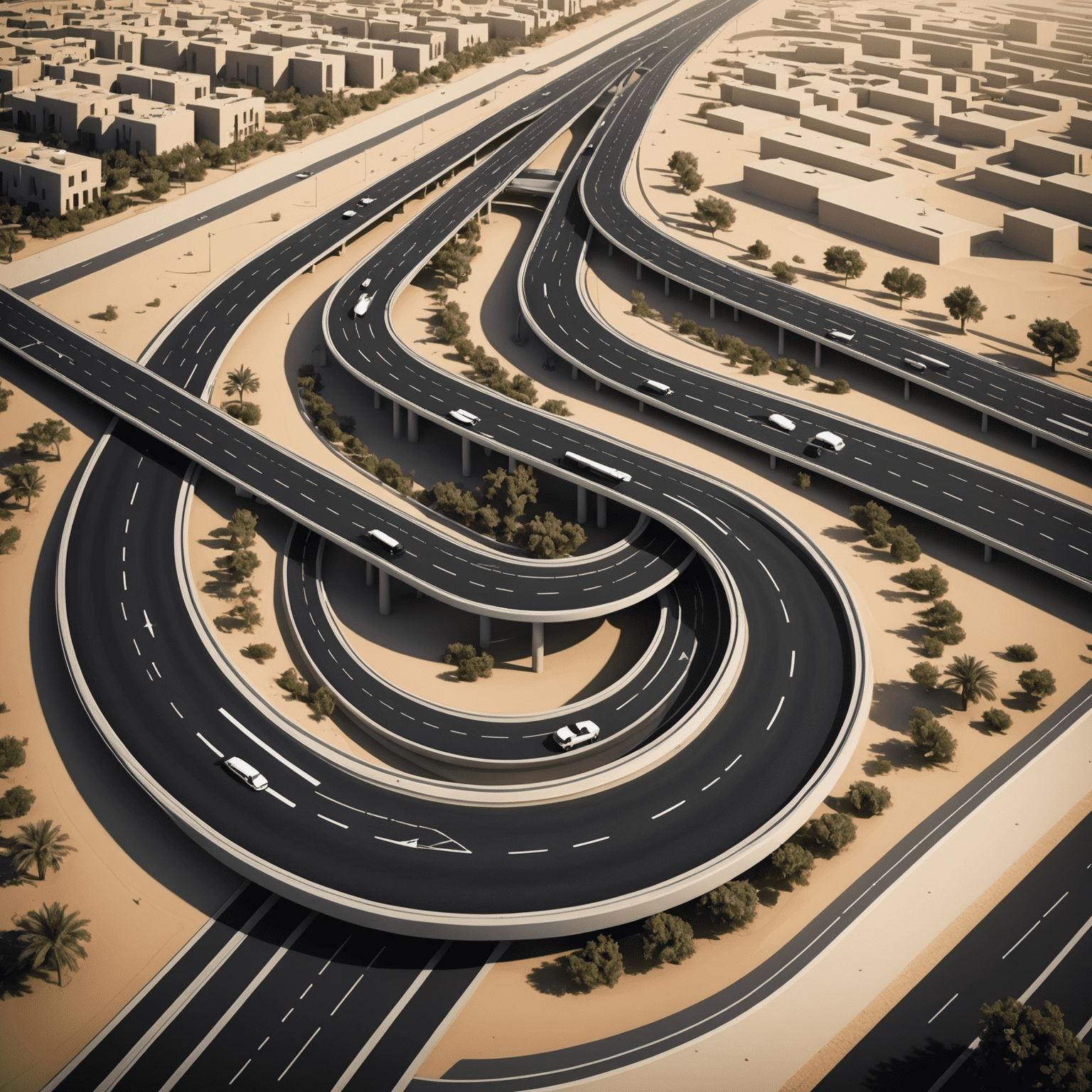 Road Plans UAE Logo - A stylized road with futuristic elements