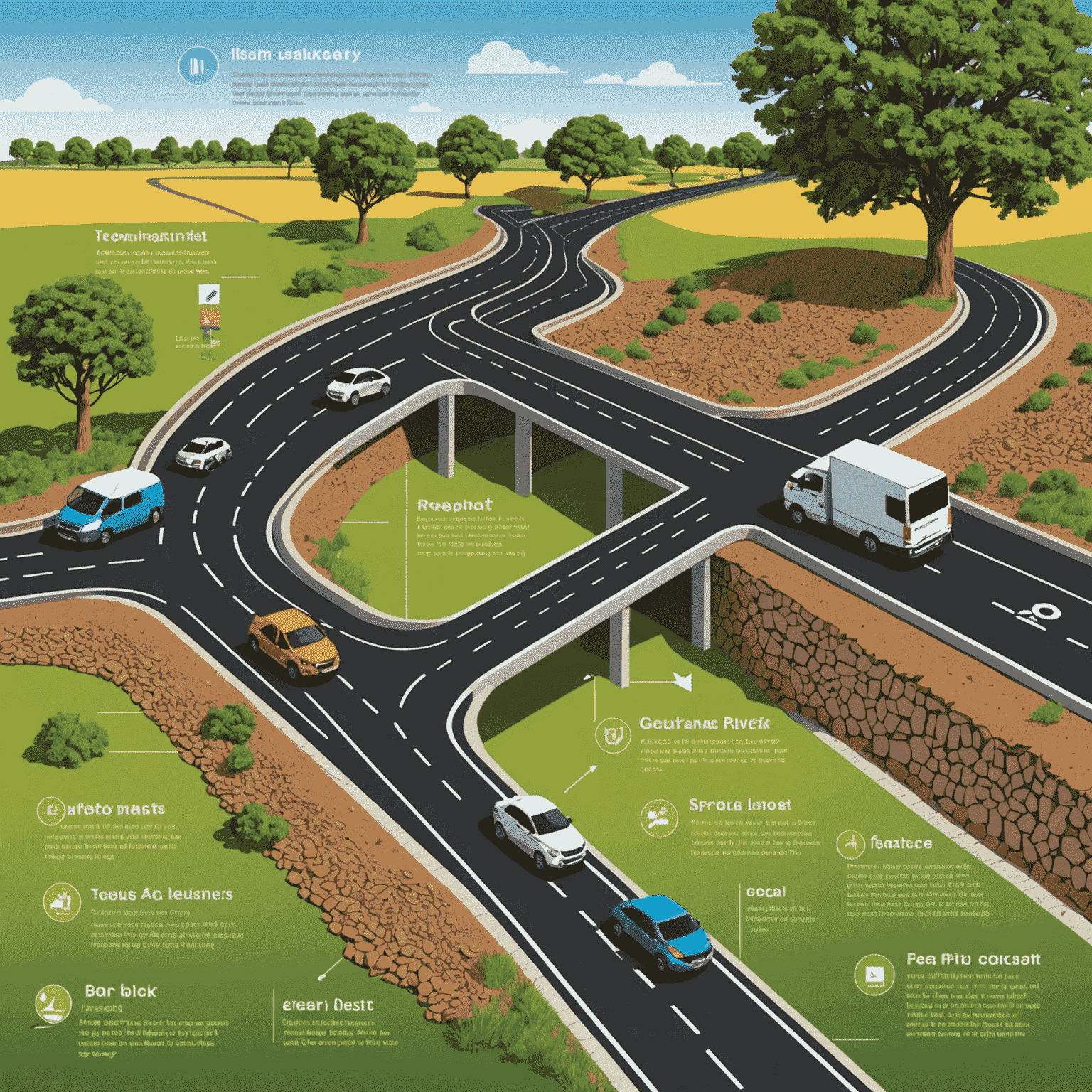 Infographic showing various quick and easy methods to top up road plans, depicted as energy bars being refilled